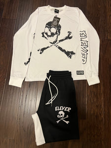ELEVER Skull & Bones Short Set – Black & White (Men’s)