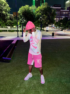 ELEVER Skull & Bones Short Set – Pink & Cream (Men’s)