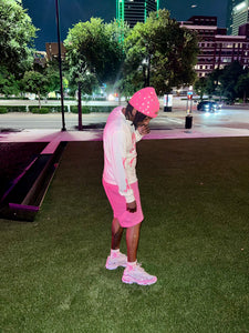 ELEVER Skull & Bones Short Set – Pink & Cream (Men’s)