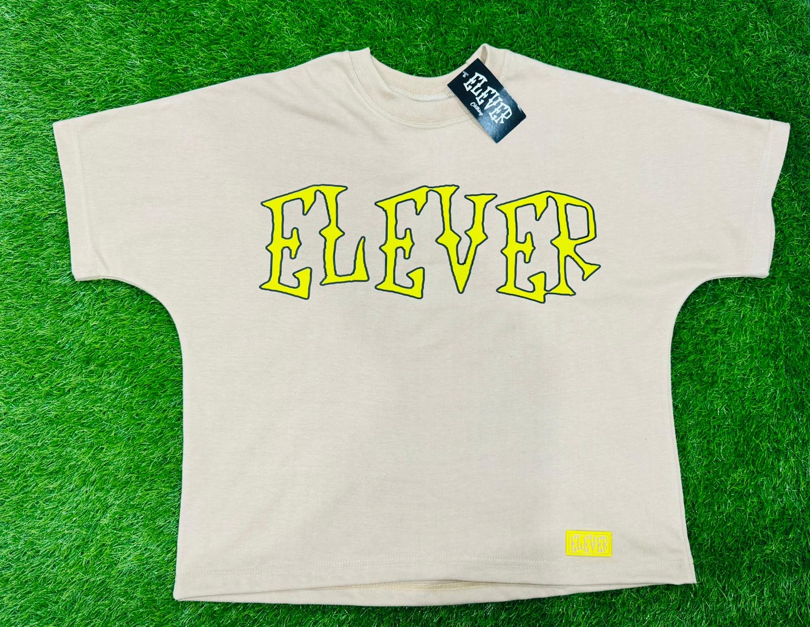 ELEVER’S BEIGE Box Crop Tshirt