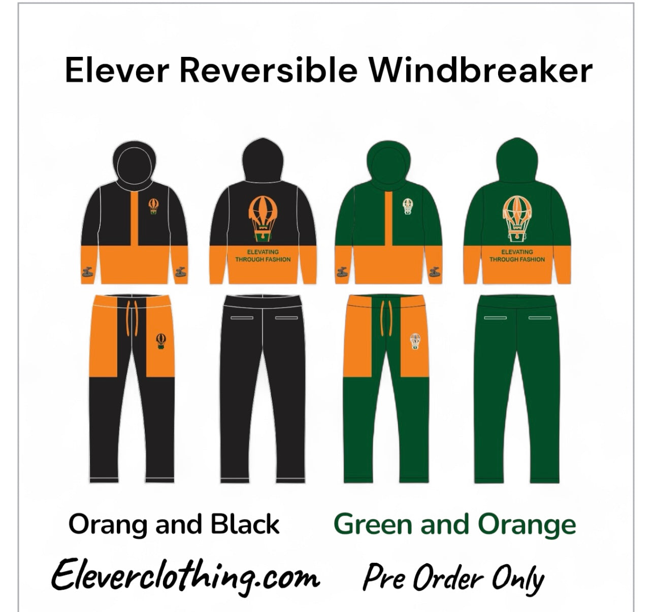 ELEVER Reversible Windbreaker Set (Pre Orders Only)