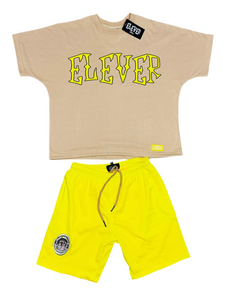 ELEVER’S BEIGE Box Crop Tshirt