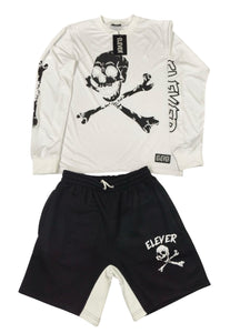 ELEVER Skull & Bones Short Set – Black & White (Men’s)