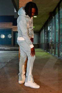 Light Blue and White Flair Jogger Set
