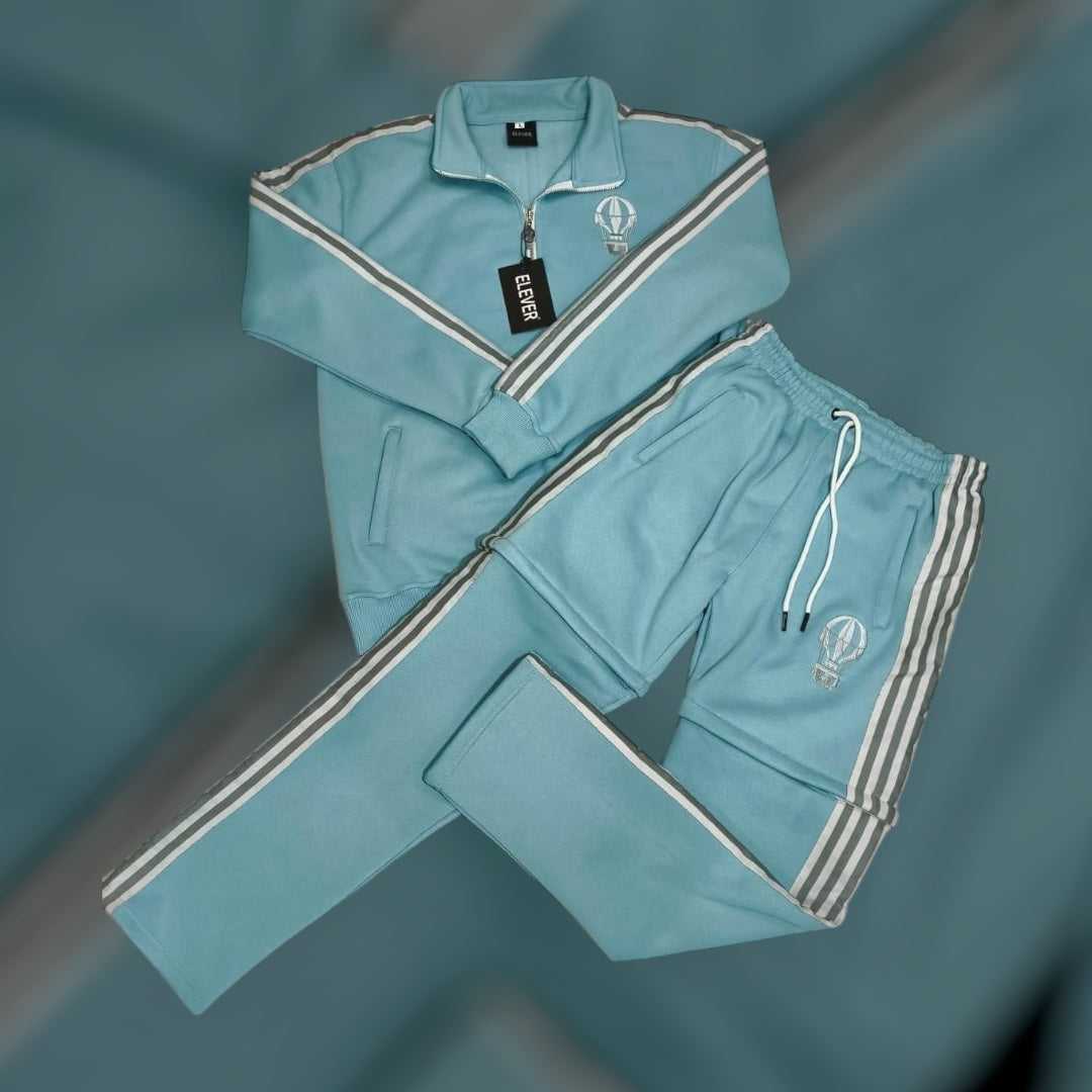 ELEVER’S Sky Blue Convertible Jogger Set