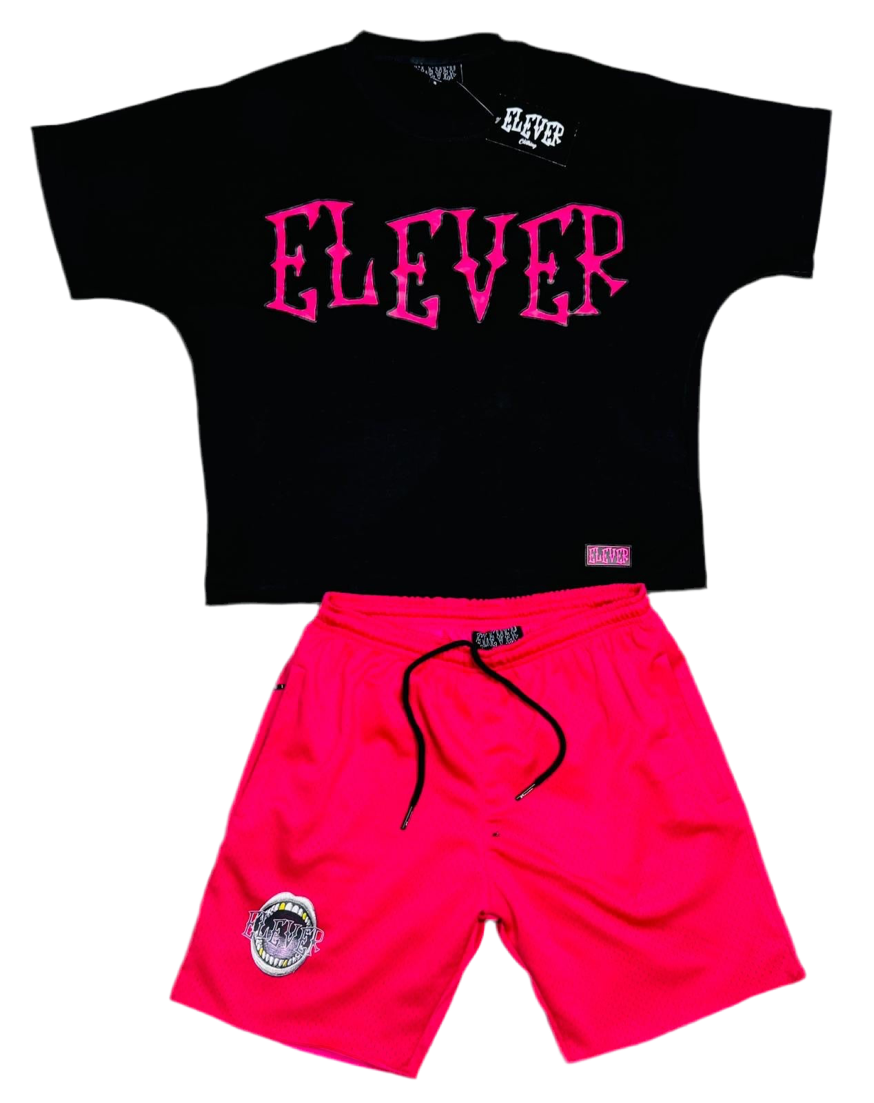 ELEVER’S Pink Mesh Shorts