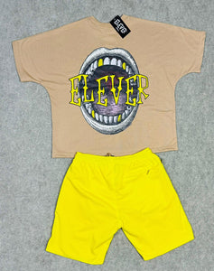 ELEVER’S YELLOW MESH Shorts