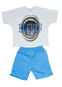 ELEVER’S SKY BLUE Mesh Shorts