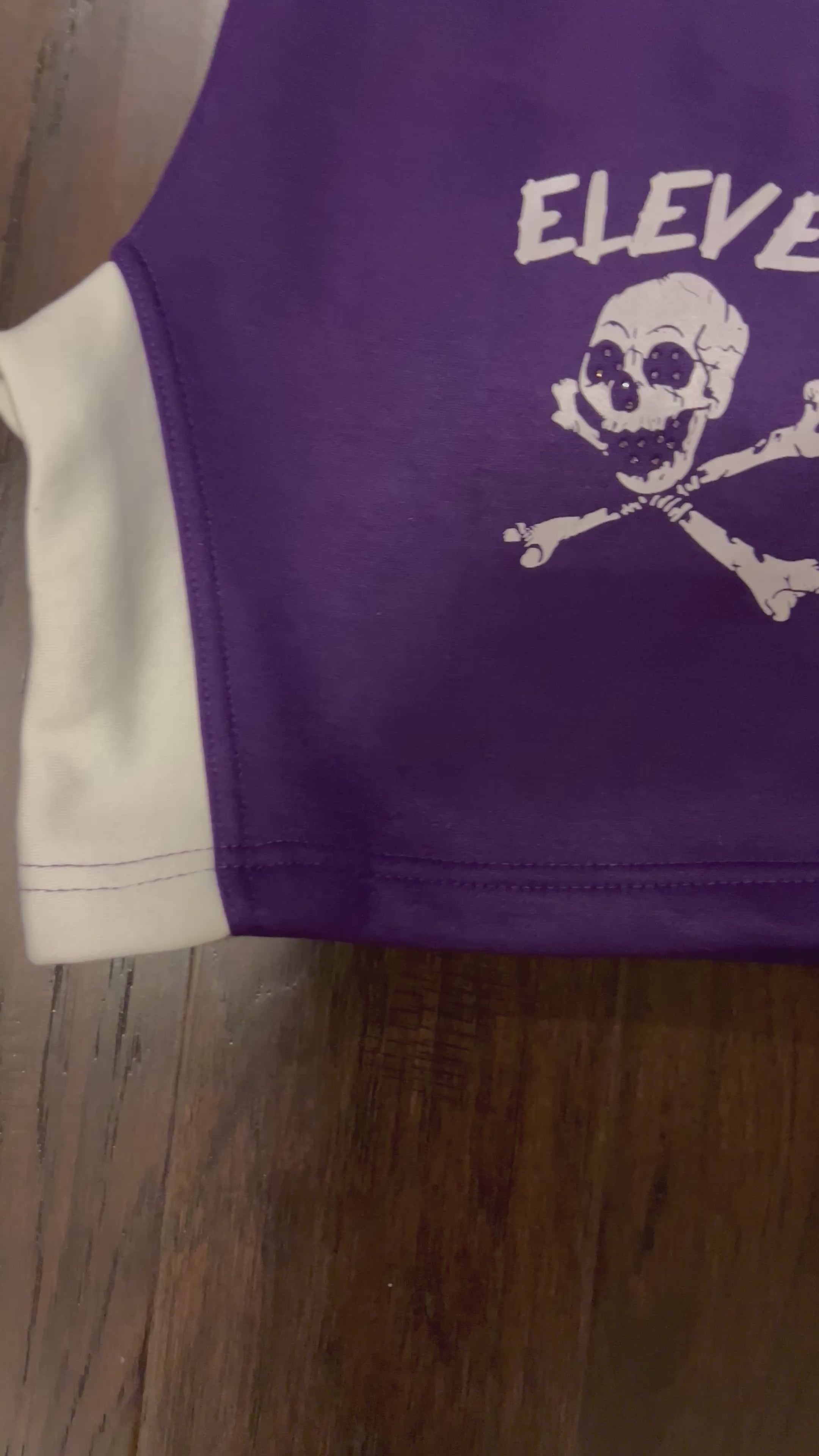 ELEVER Women’s Skull & Bones Short Set – Purple & White