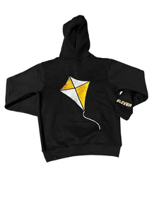 Men Black Hoodie With Kite Logo