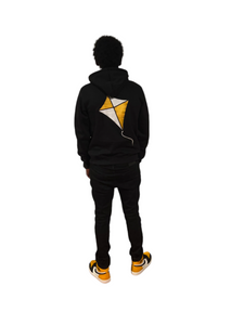 Men Black Hoodie With Kite Logo